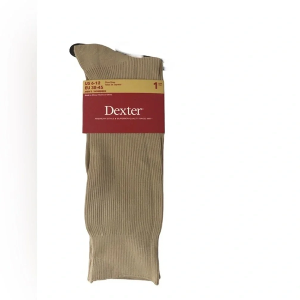 6pc Men’s socks-2sets red black Gildan smart basics, 1set tan Dexter dress socks